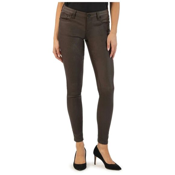 Kut From The Kloth Mia Coated Toothpick Skinny Jeans size 12 NWT - Picture 1 of 7